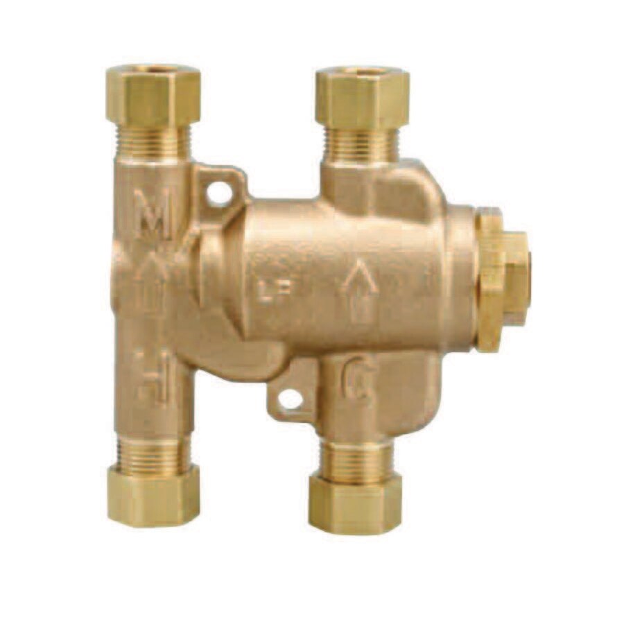 Thermostatic, Anti-Scald, 3/8" In/Out Checks, 4 Port, Valve