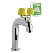 Retrofit Safety Eyewash/Faucet Fitting, Polished Chrome, Eyewash Outlet: 3.3 GPM At 50 Psi, Pressur