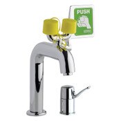 Single-Handle Safety Eyewash/Faucet Fitting, Ceramic Operating Cartridge With Volume Control And Ho