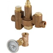 Emergency Fixture Thermostatic Mixing Valve With Cold Water Bypass, Flow Rate: 0.5 - 9.8 GPM @ 30 P
