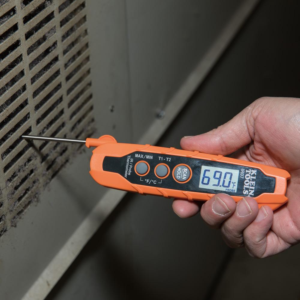 IR07 Dual IR/Probe Thermometer, Klein Tool