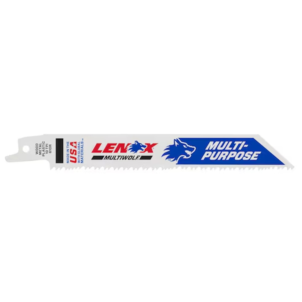 Reciprocating Saw Blades, 8 Inch x 10 TPI (5 PK), Lenox