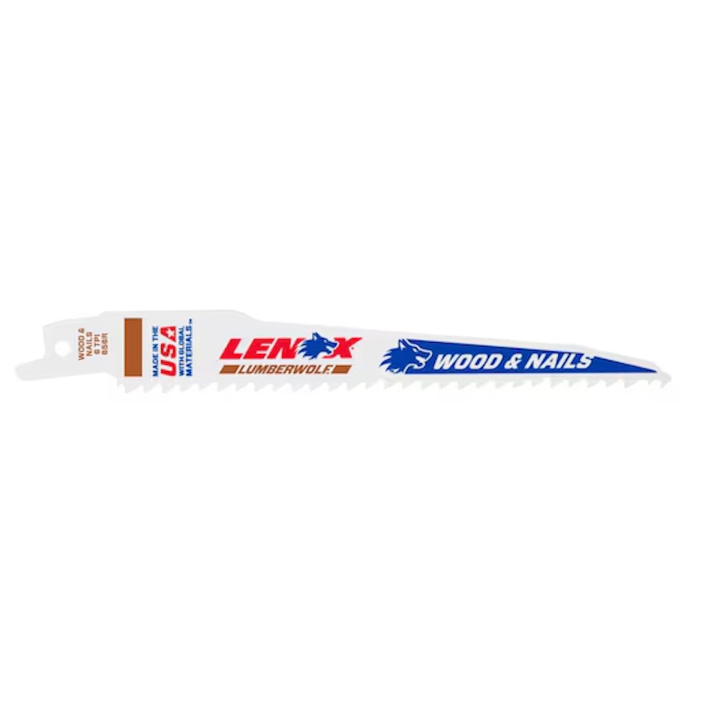 Reciprocating Saw Blades, 6 Inch x 6 TPI (5 PK), Lenox