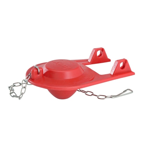 Premium Universal Red Flapper with Chain, fits 2 Inch Flush Valves, Korky