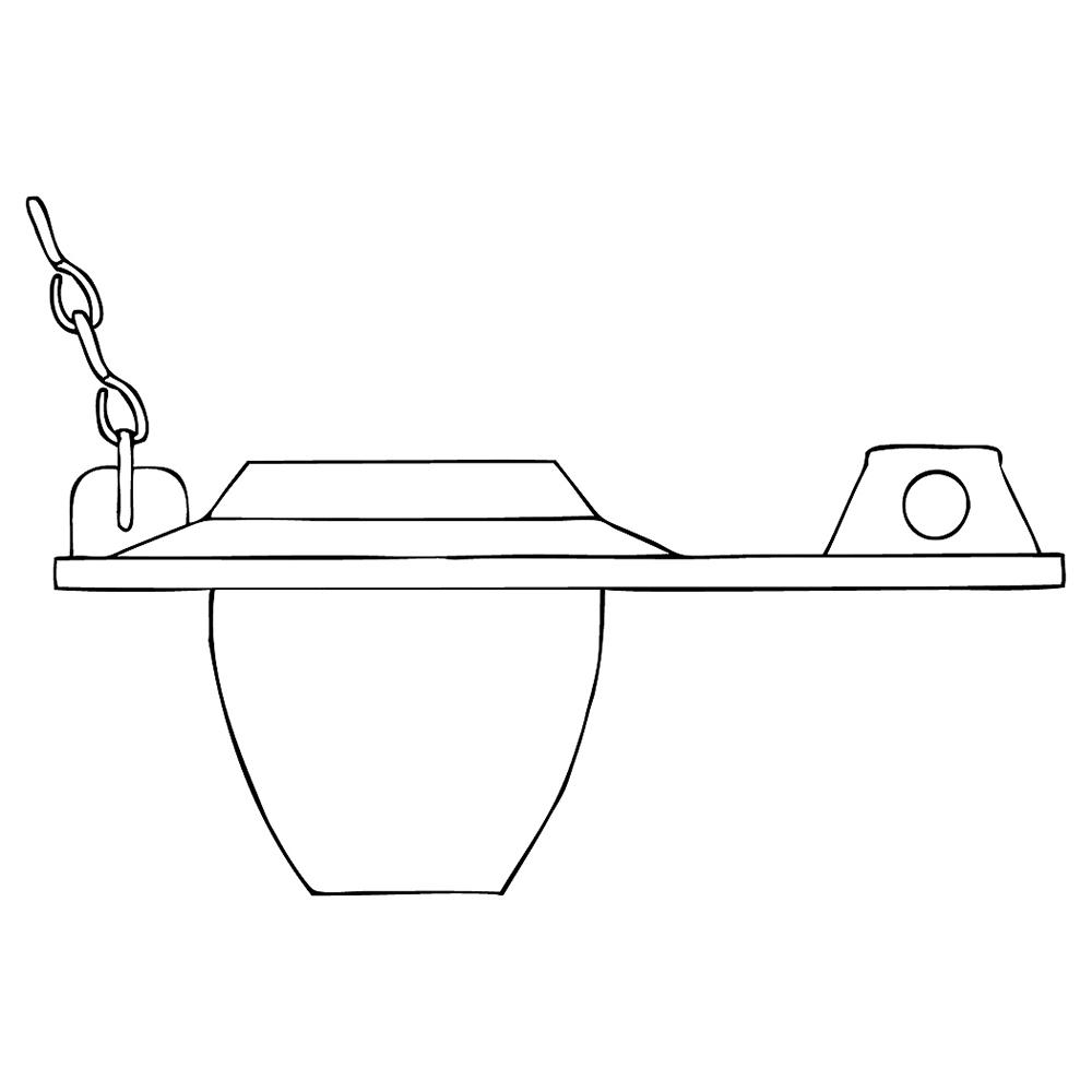 Universal Toilet Silicone Flapper with Chain Treated fits 2 Inch Flush Valves