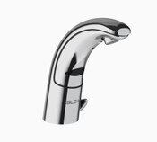 Battery Power Supply, Integrated Side Mixer, Polished Chrome Finish, 0.5 GPM, Multi-Laminar Spray, Infrared Sensor, Optima Battery Powered Deck-Mounted Mid Body Faucet