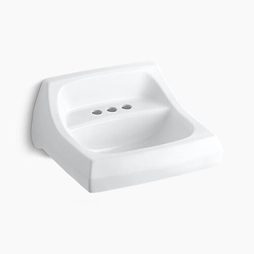 Wall Mount, 21 1/4 X 18 1/2In, 4 Inch Centerset Lav Sink