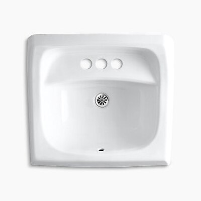 Wall Mount, 21 1/4 X 18 1/2In, 4 Inch Centerset Lav Sink