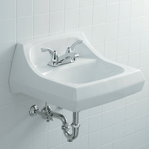 Wall Mount, 21 1/4 X 18 1/2In, 4 Inch Centerset Lav Sink