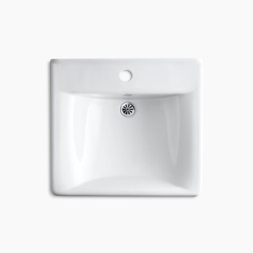 Wall Mount Lav Sink, Single Hole, 20 x 18 Inch, White