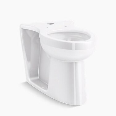 Floor Mount Top Spud Elongated White China Toilet 1.28 GPF or 1.6 GPF WaterSense, Kohler