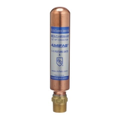 Piston Water Hammer Arrestor, 3/4 Inch Sweat, 12-30 Fixtures