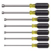 7-Piece Magnetic Nut Driver Set with 6 in. Hollow Shafts- Cushion Grip Handles, Klein