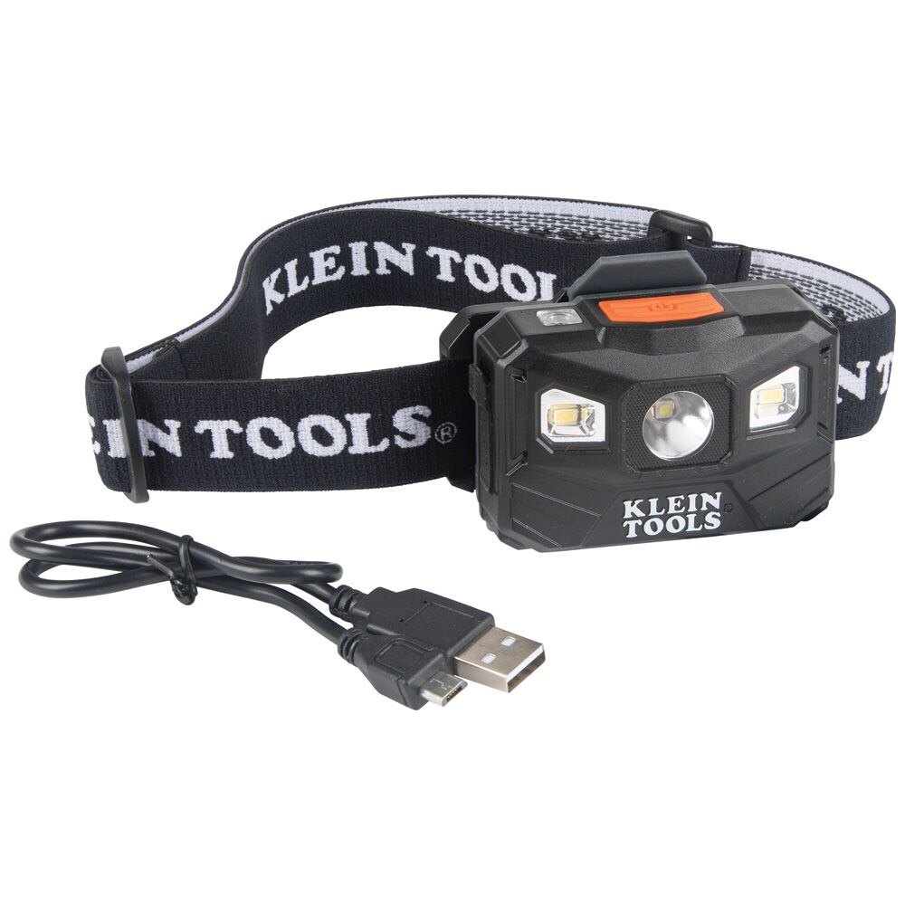 Rechargeable headlamp, 400 lumen, w/ fabric strap, Klein Tools