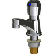 Deck-Mounted Metering Sink Faucet, Single Hole, Single Supply