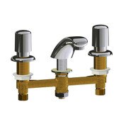 Deck-Mounted Chrome Metering Faucet With 8 Inch Centers, 404 Series
