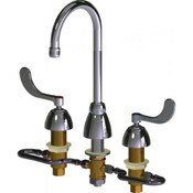 Deck-Mounted Manual Sink Faucet With Adjustable Centers, 5-1/4 Inch Gooseneck Spout