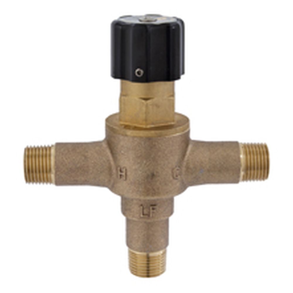 Thermostatic Mixing Valve 1/2 Inch Water, Mounting Brackets Included, Leonard