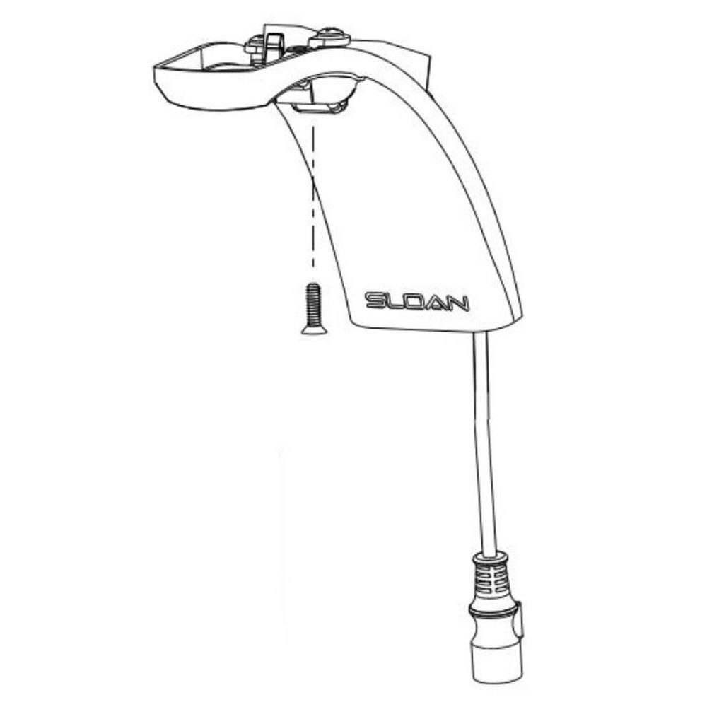 Sensor & Cable Assembly (Black Plastic Throat Plate), EFP61A, Sloan