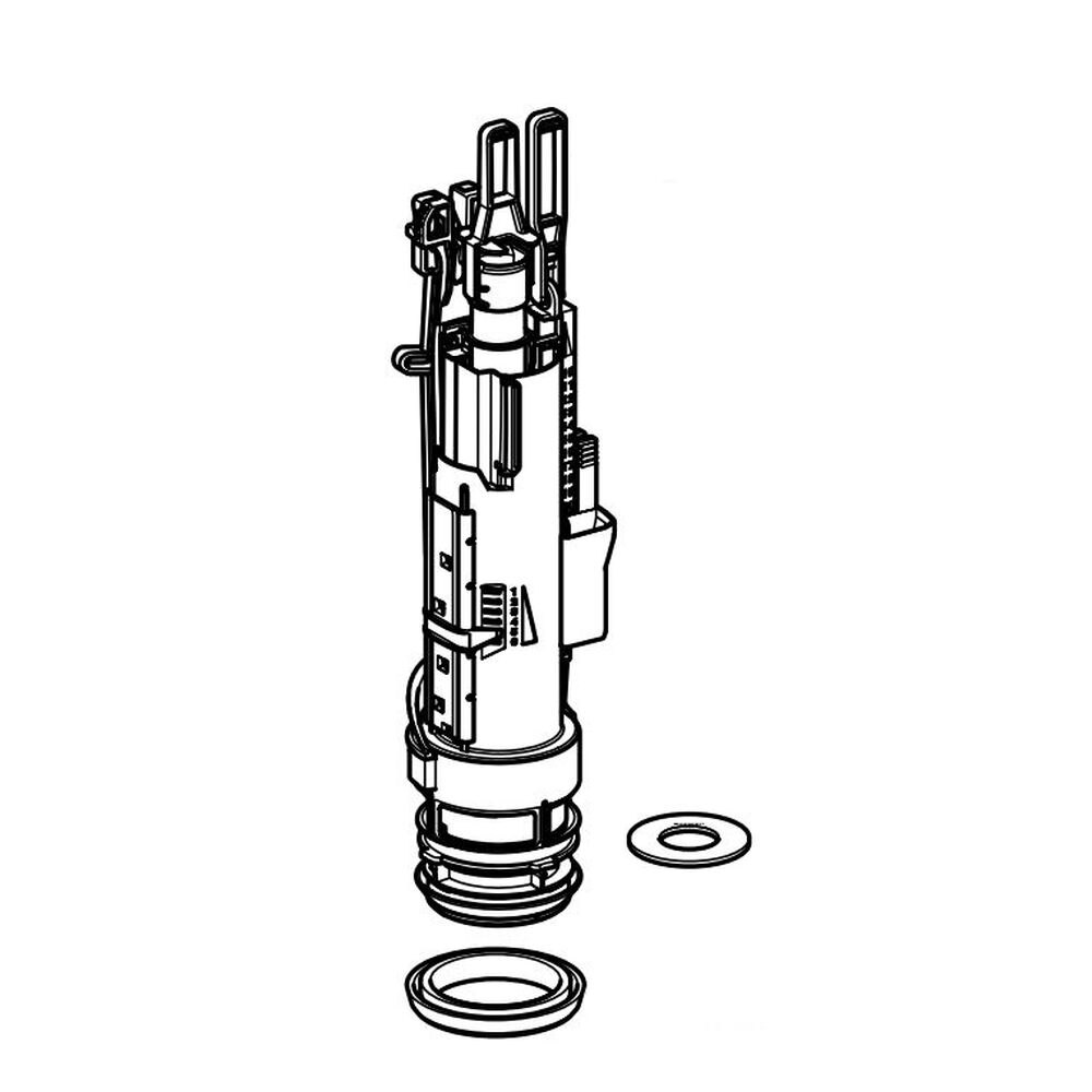 Flush Valve, Type 212, 6/3 LPF (1.6/0.8 GPF), Complete, for Sigma12 Concealed Cistern, Geberit