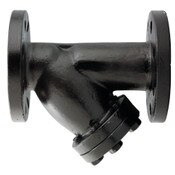 4 Inch Ductile Iron Wye Pattern Strainer, Flange, Stainless Steel Perforated Screen, Tapped Retainer Cap, Closure Plug, Series 77, Watts