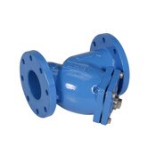 4 Inch Cast Iron Wye Pattern Strainer, Flange, Tapped Retainer Cap, Closure Plug, Epoxy Coated, Series 77F