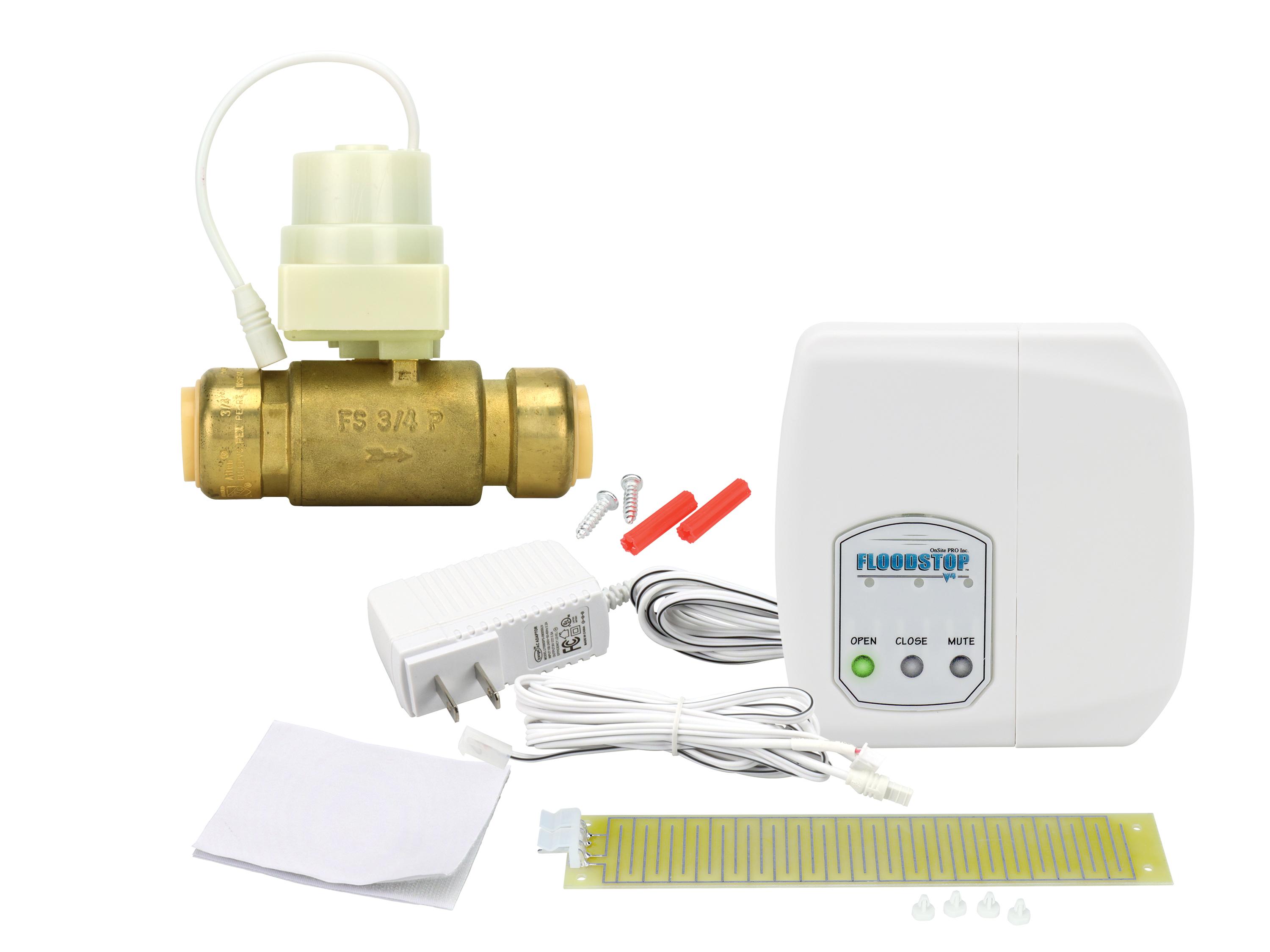 Water Heater Kit, FS34P 3/4 Inch Push-to-Connect, FloodStop