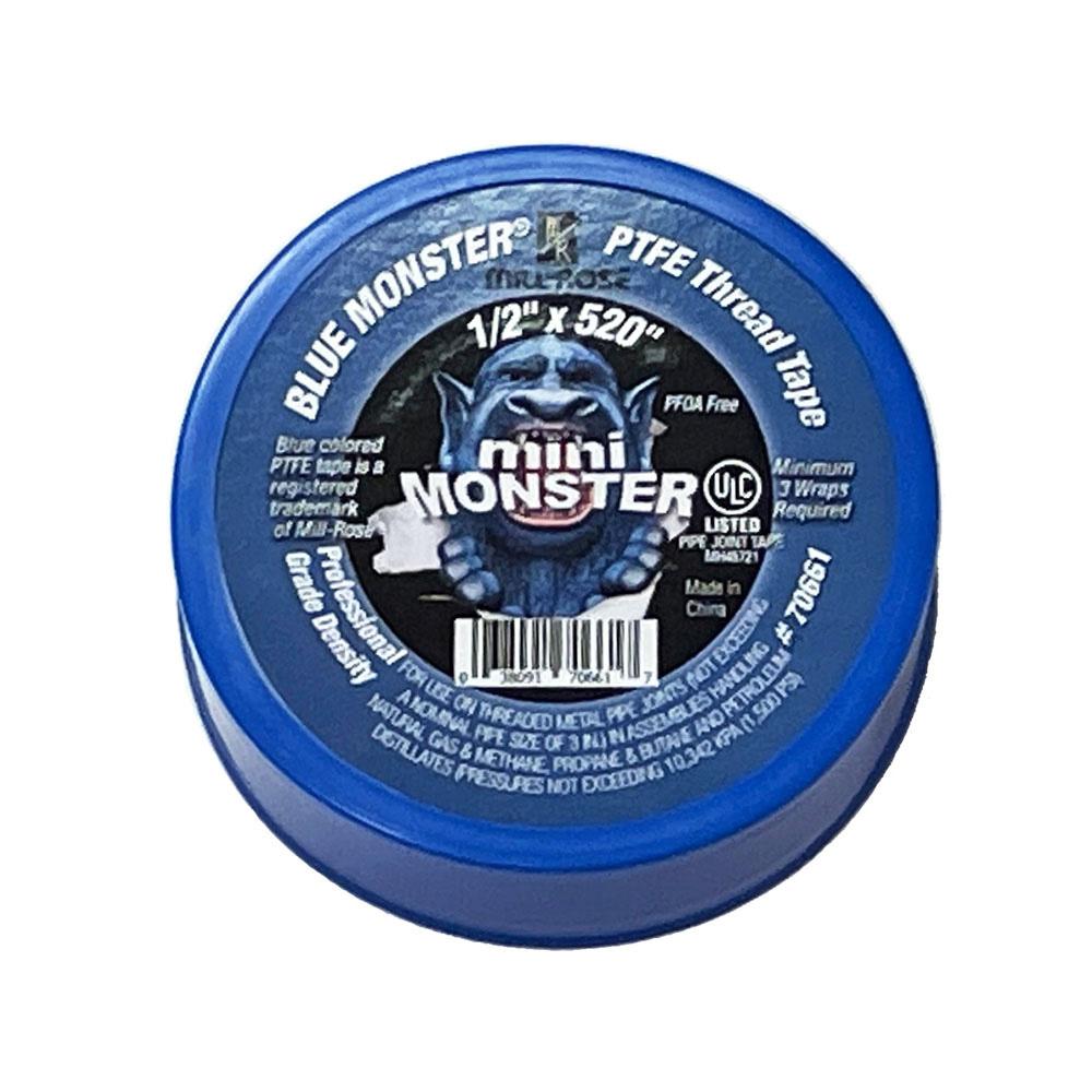 Blue Monster 1/2 Inch x 520 Inch Teflon PTFE Thread Seal Tape