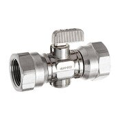 Straight In-Line Stops & Isolation Valve, 3/4 FIP X 3/4 FIP, Chrome Plated, Lead-Free Brass, Dahl 