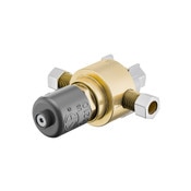 MaxLine Thermostatic Mixing Tempering Valve, with Bracket, 3/8 Inch Compression Connection, 0.5 GPM, Stainless Steel, Lead Free