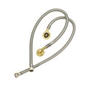 Krowne E-Z Install Flexible Water Line Kit Includes: (2) 3/8 inch Stainless Steel Braided Flexible Supply Hoses, Includes 1/2 Inch NPT Close Elbows w/ Swivel Compression fittings on faucet side & 3/8 Inch Compression fittings on water supply side
