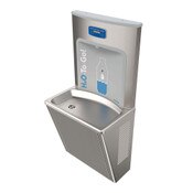 Surface-Mounted Stainless Steel 1.0 GPM Water Bottle Filling Station with Counter Display, EZReach, Sensor Operated