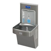 Wall-Mount Stainless Steel ADA Drinking Fountain and Deck-Mount Bottle Filling Station Combo No Filter, A17 Series