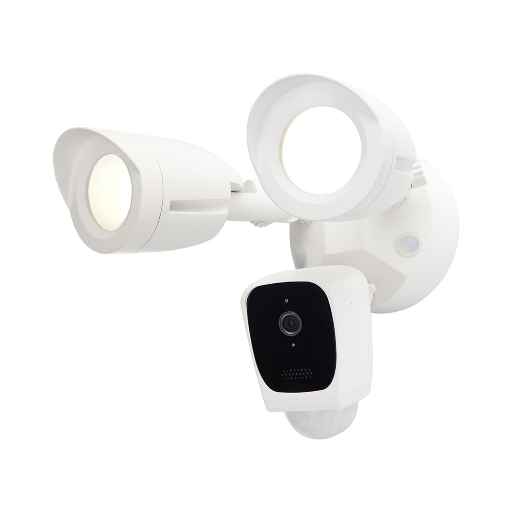 LED Bullet Outdoor SMART Security Light with Camera, 1900L, 20W, 120V-277V, 3000K, White Finish, Satco