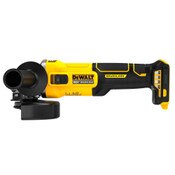 DeWalt DCG407B 20V MAX brushless cordless 4-1/2 inch slide-switch angle grinder-side view 01.