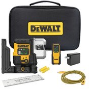 DeWalt DCLE14301G USB rechargeable green 3X180° line laser kit with remote control-front view 01.