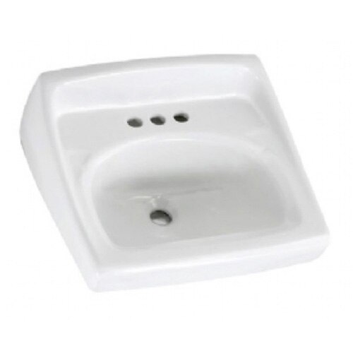 Lavatory Sink, 4 Inch Center set Wall Hung, 18 1/4 L X 20 1/