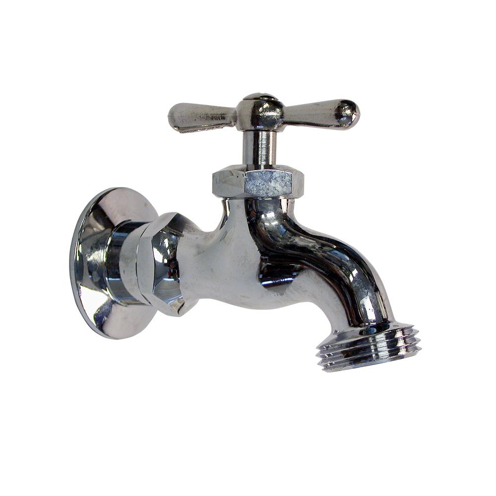 Hose Bibb Hose End Flanged Chrome Lead Free