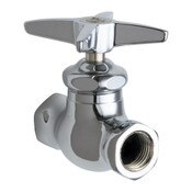 Straight Stop, 3" Cross Handle (633-Pljkcp), 1/2" Npt Female Thread Inlet, Klo-Self-Closing Cartrid