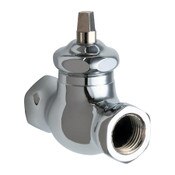 Straight Stop, 1/2" Npt Female Thread Outlet, Polished Chrome, 1/2" Npt Female Thread Inlet, Straig