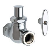Straight Stop, 1/2" Npt Female Thread Inlet, 1/2" Npt Female Thread Outlet, 2-1/4" Tee Handle (293-
