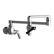 Single-Hole Wall-Mounted Pot And Kettle Filler, Single Hole, 24" Double-Jointed Swing Spout (Dj24Le