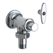 Angle Or Straight Stop, Polished Chrome, Angle Stop With 1/2" Inlet, 1/2" Npt Male Thread Outlet, I
