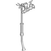 Bed Pan Cleaner With Loose Key Shutoff, Polished Chrome, 4" Wrist Blade Handle (317-Coldjkcp), Sing