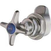 Remote Angle Valve, Angle Valve, Satin Antimicrobial, 2-1/2" Cross Handle (204-Agvjksam), 3/8" Npt