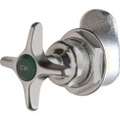 Remote Angle Valve, 2-1/2" Cross Handle (204-Cwjksam), 3/8" Npt Female Thread Inlet, Satin Antimicr