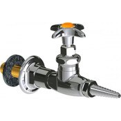 Wall-Mounted Single Valve With Wall Flange, Polished Chrome, Single Valve With Wall Flange, Needle