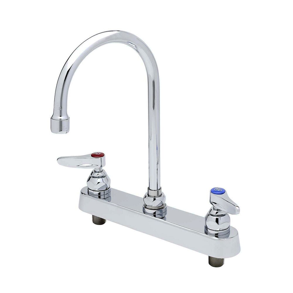 Workboard Faucet, Deck Mount, 8" Centers, 6" Swivel Goosenec