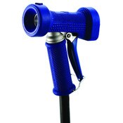 Water Gun, Rear Trigger, 5/16" Orifice, 1/2" Coupling, Stainless Steel, Blue Rubber Cover