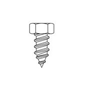 #10 X 1/2" Hex Flange Head Self Tapping Stainless Steel Screw, 10 Pack, Acorn